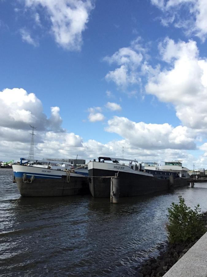 De Kapiteinshut Aan De Rivier Met Xl Ligbad En Sauna Lekkerkerk Exterior foto